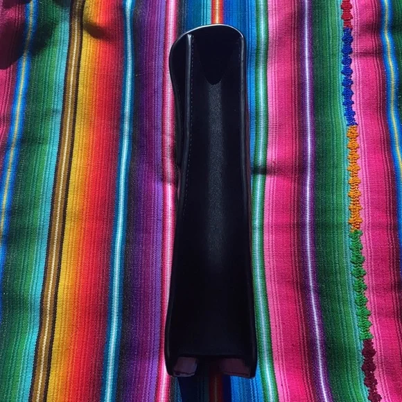 Burberry Black Embossed Monogram Leather Clutch Computer Bag - Picture 13 of 15